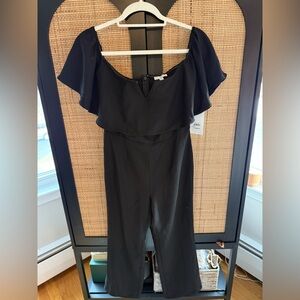 Leith Black Off-Shoulder Jumpsuit